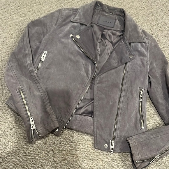 Blank NYC Jackets & Blazers - blank nyc suede real leather jacket s grey